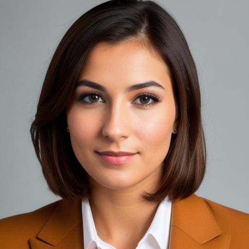 Crisp and well-lit headshot of a young woman with a confident expression.