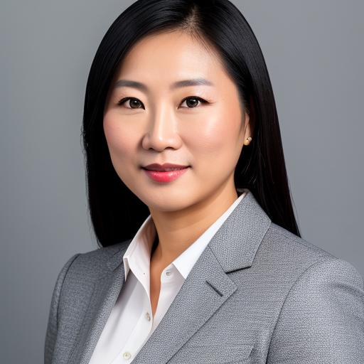 Professional headshot of a smiling woman with a neutral background, showcasing how to take a headshot at home.