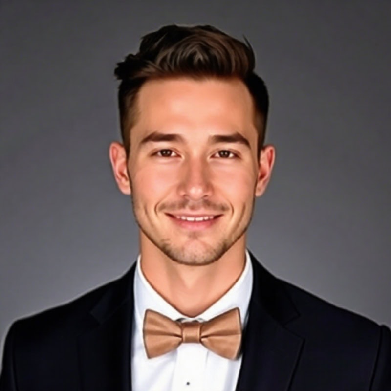 Male wearing formal wear for professional headshots