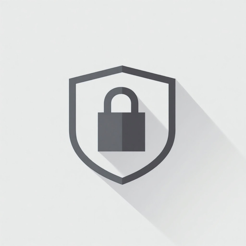 minimalistic data protection icon with transparent background